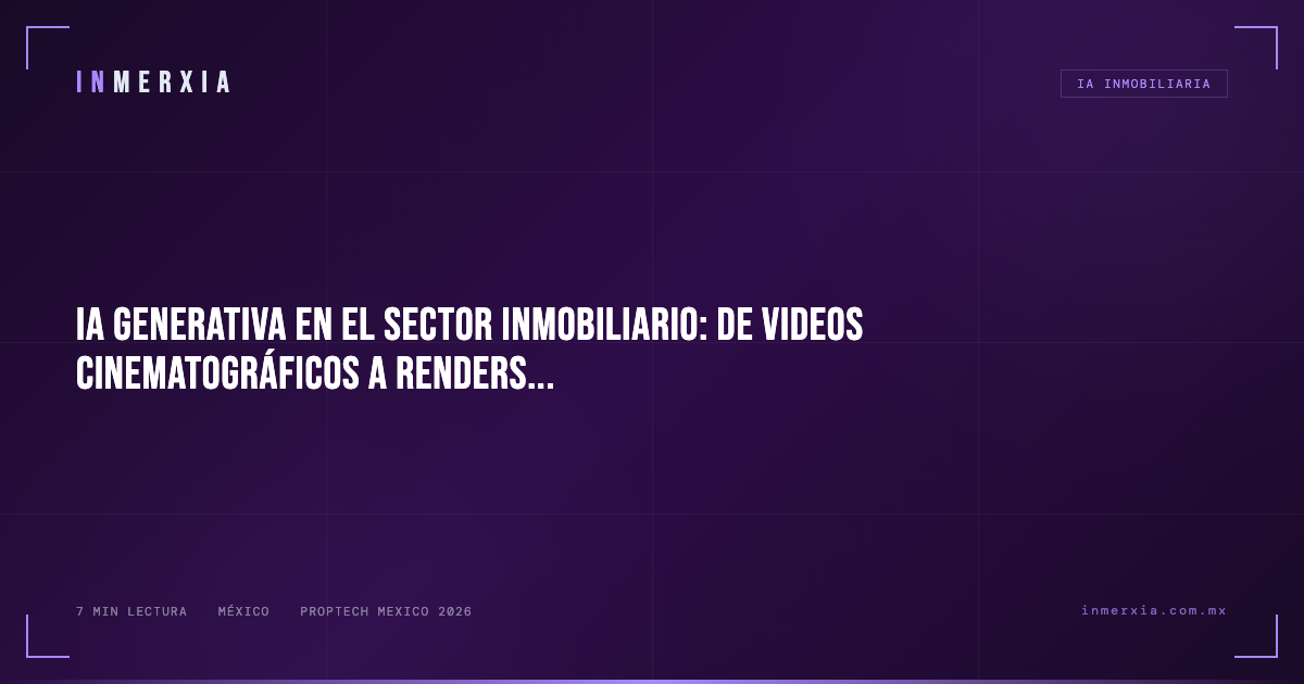 IA Generativa en el Sector Inmobiliario: De Videos Cinematográficos a Renders Automáticos