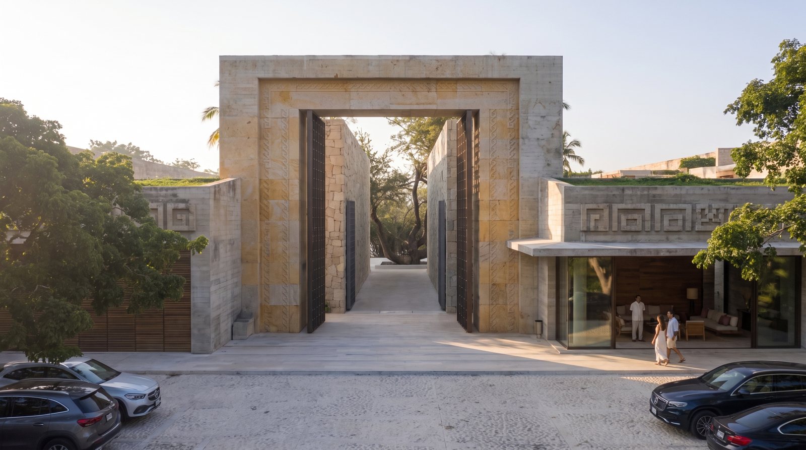 Stone entrance gate